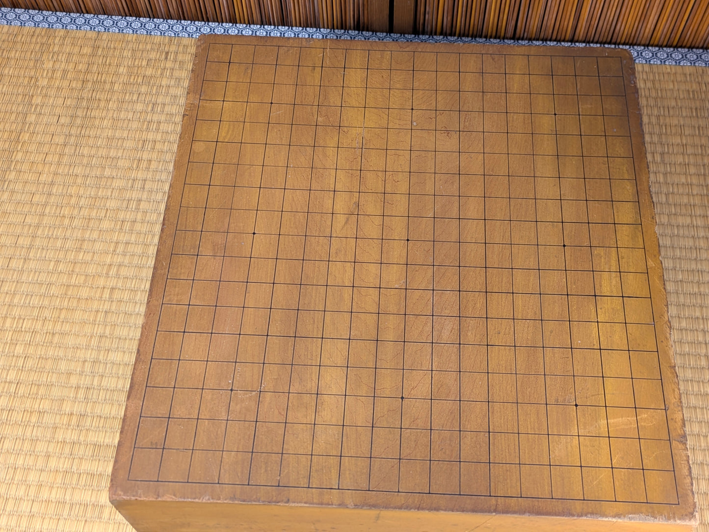 Vintage Japanese Goban 4" (10cm) Thick  Go Game Board Floor Board Award Presentation 1967 Katsura Wood G7