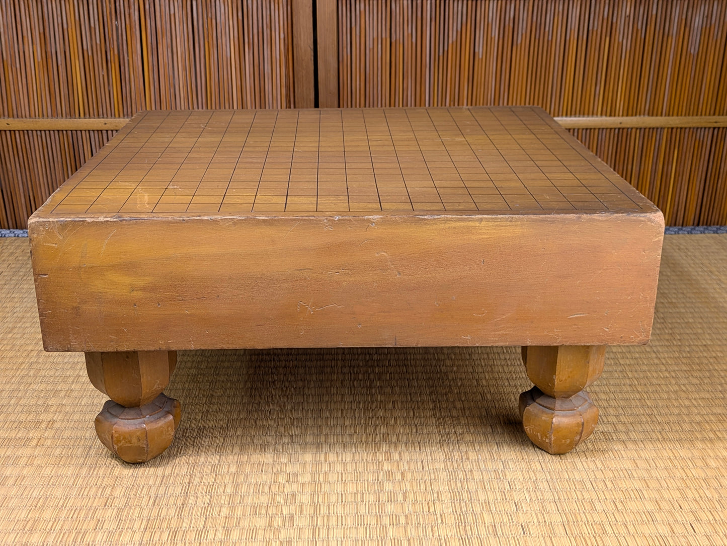 Vintage Japanese Goban 4" (10cm) Thick  Go Game Board Floor Board Award Presentation 1967 Katsura Wood G7