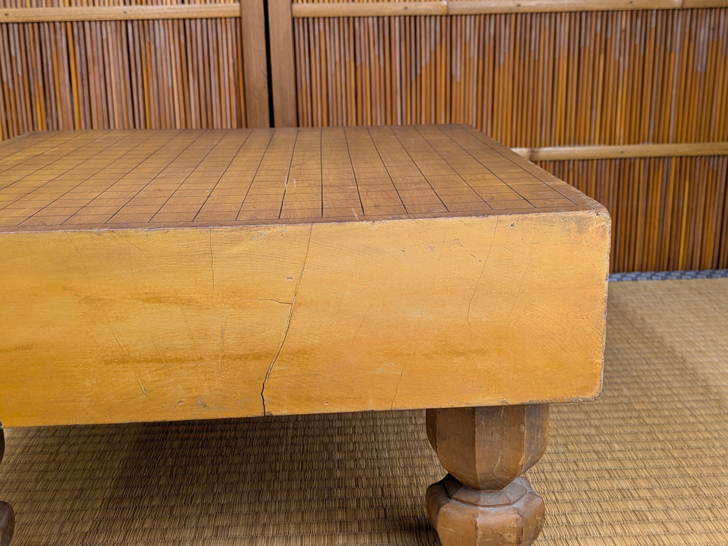Vintage Japanese Goban 4" (10cm) Thick  Go Game Board Floor Board Award Presentation 1967 Katsura Wood G7