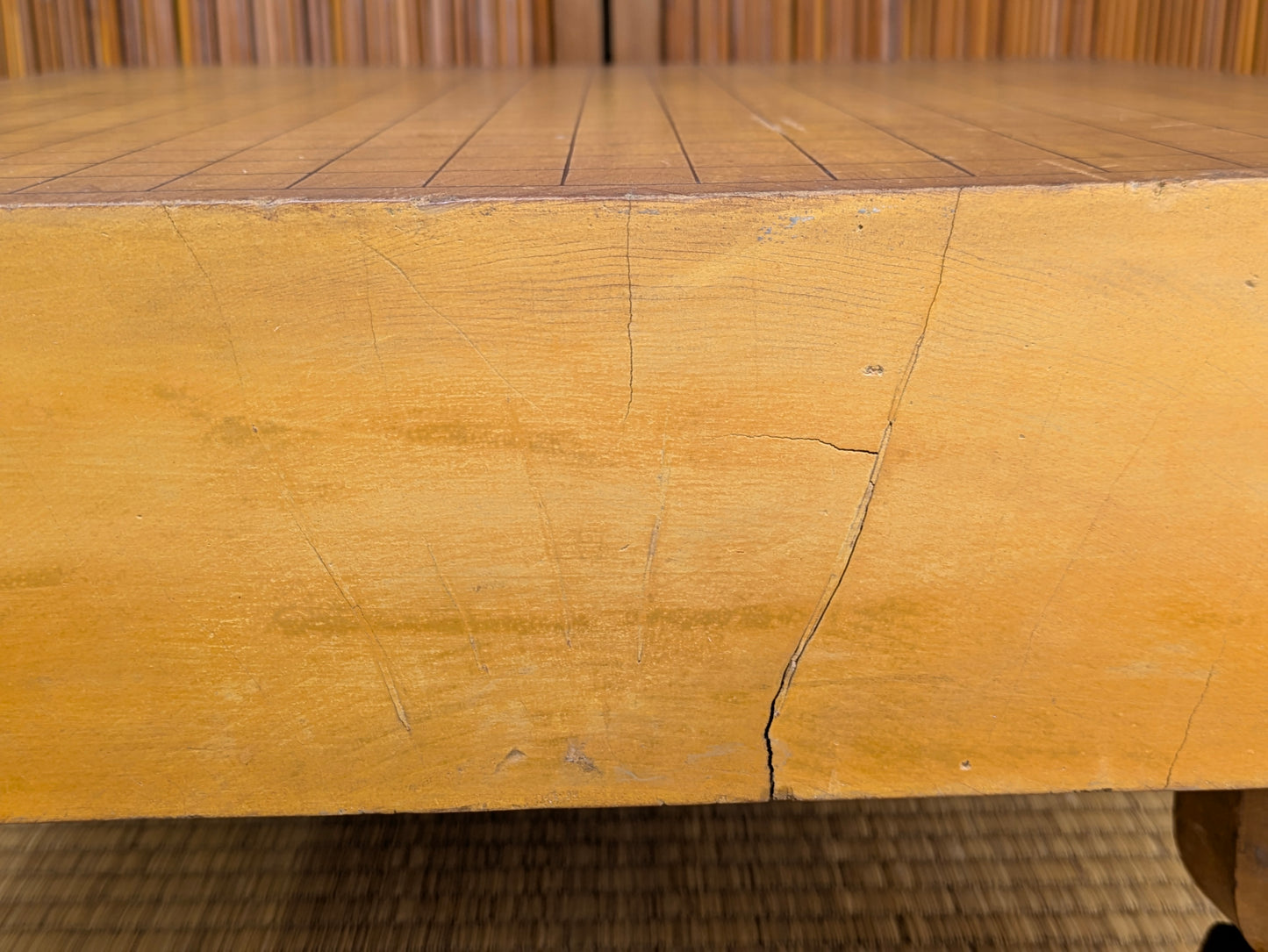 Vintage Japanese Goban 4" (10cm) Thick  Go Game Board Floor Board Award Presentation 1967 Katsura Wood G7