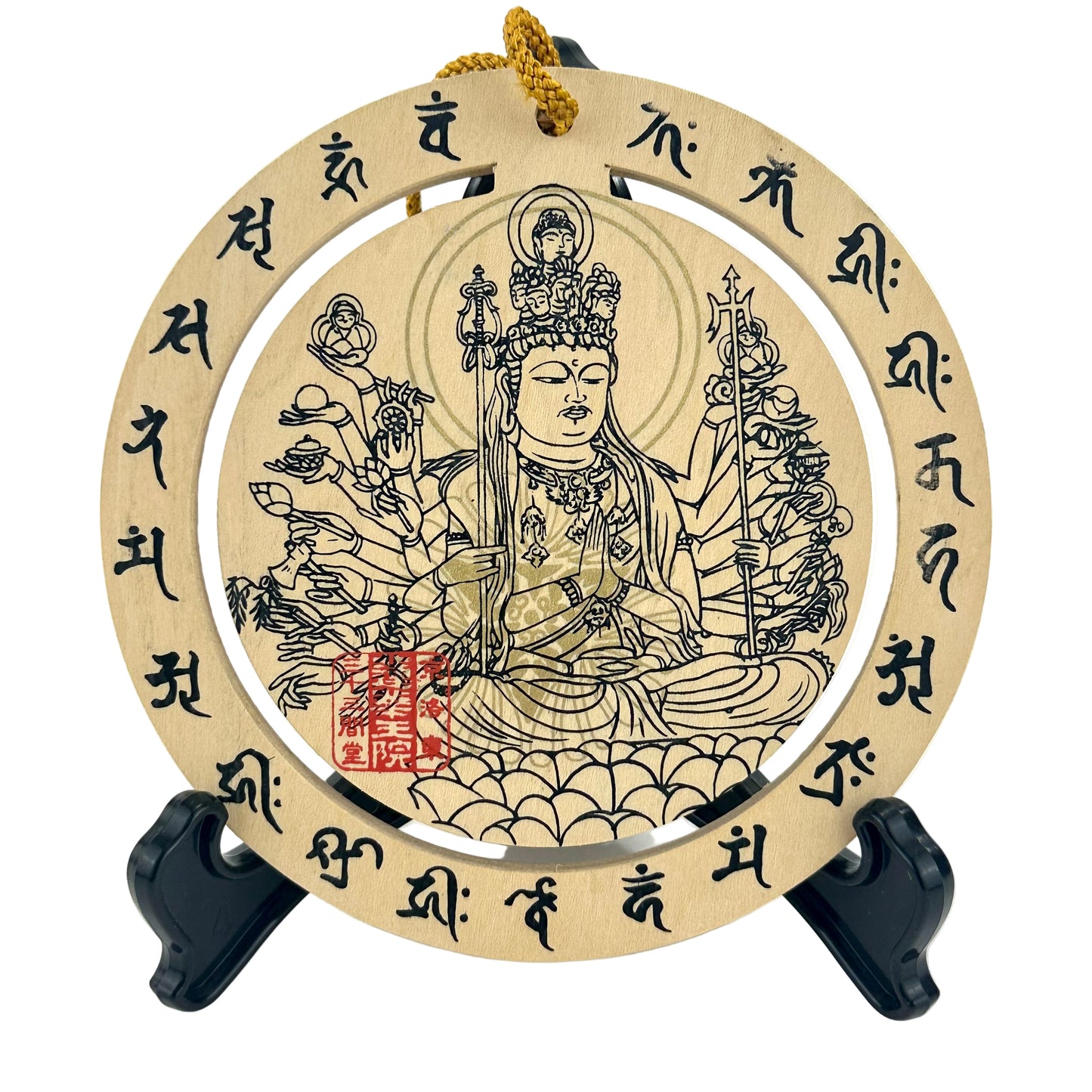 Vintage Japanese Ema Votive Plaque Hand-Painted Wooden Shrine Offering Wishes & Blessings  5"