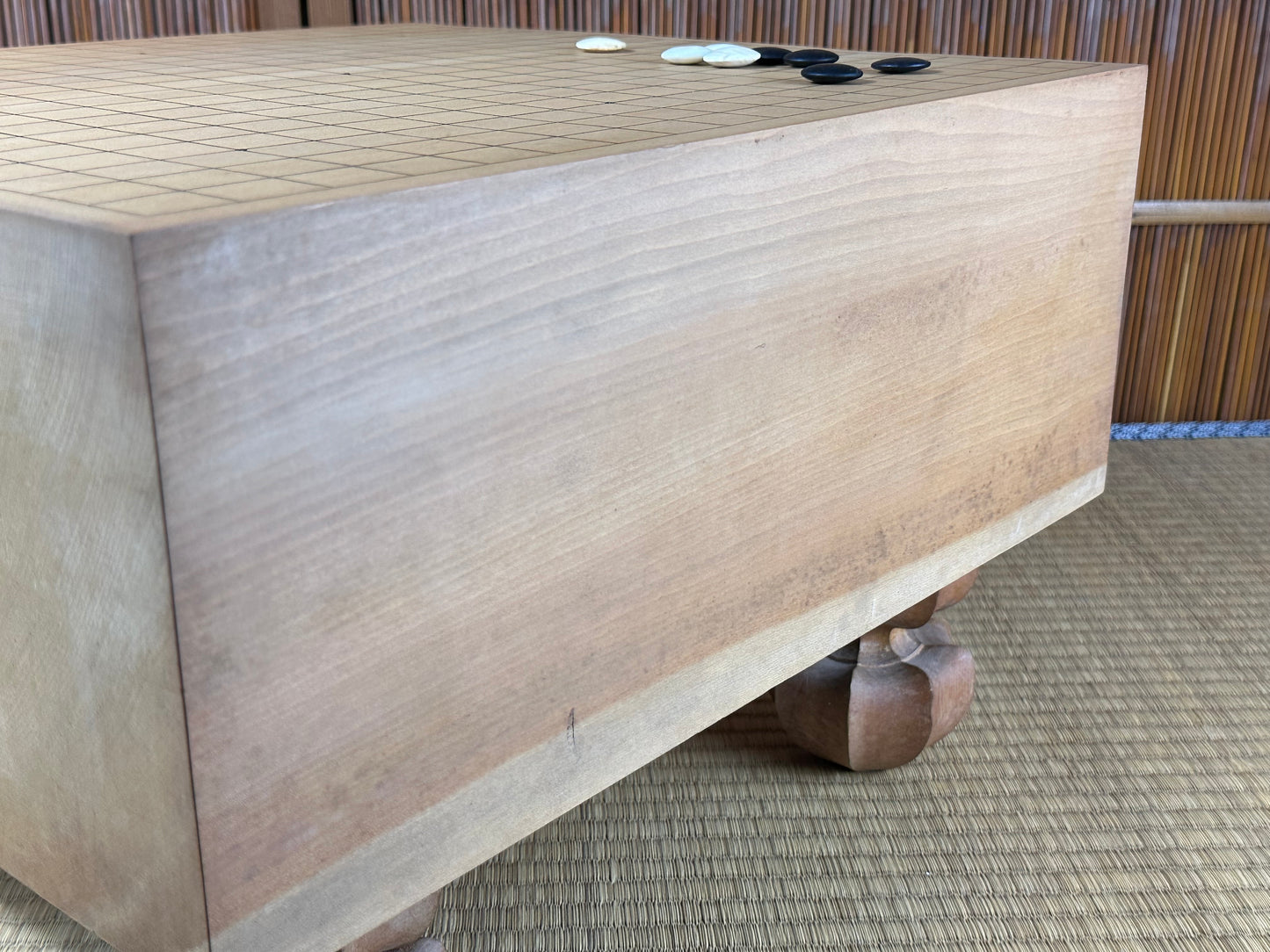 Vintage Japanese Goban 7" (17.5cm) Thick Go Game Board Floor Board A1