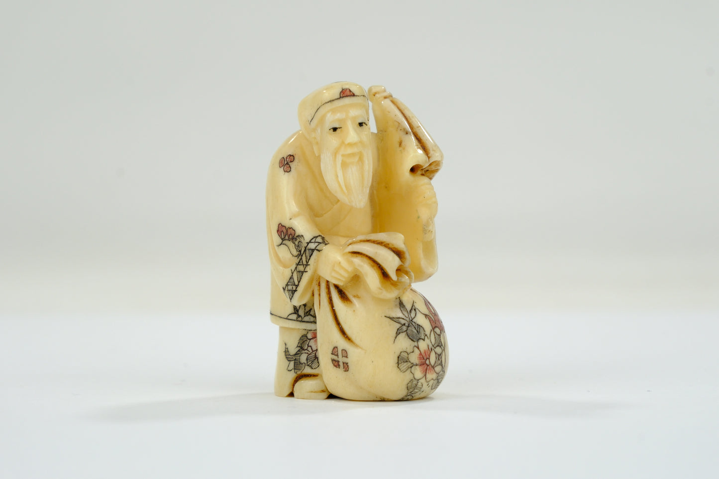 Vintage Chinese Figurine / Netsuke Hand Carved Oxbone ~2”H