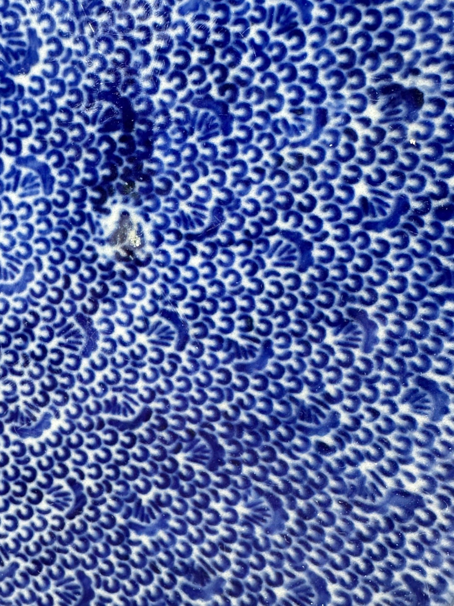 Antique Japanese Late Edo Period 19th Century Imari Ceramic Plate Blue & White 11.5"