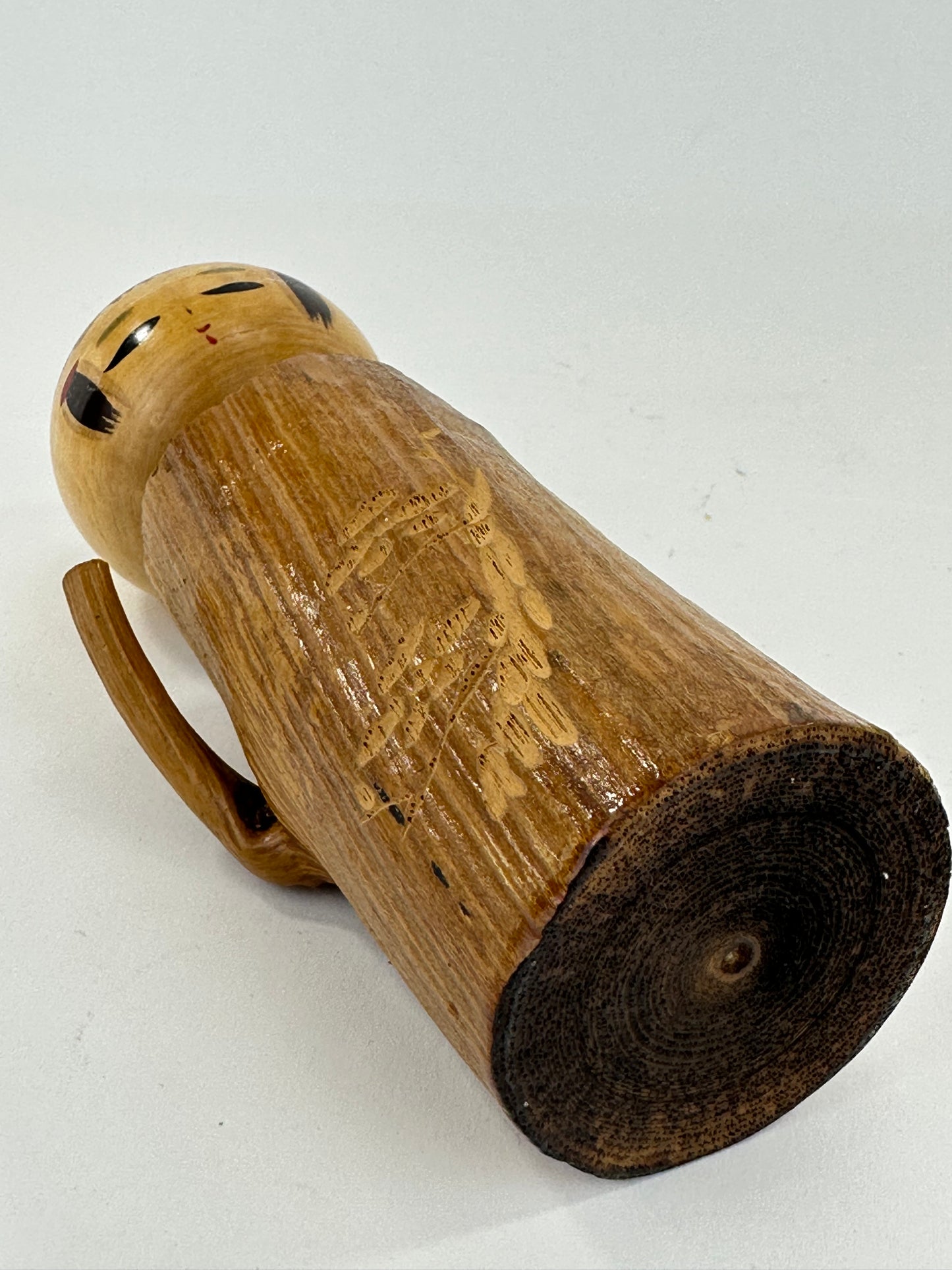 Vintage Japanese Kokeshi Wooden Doll Signed by Maker 7"