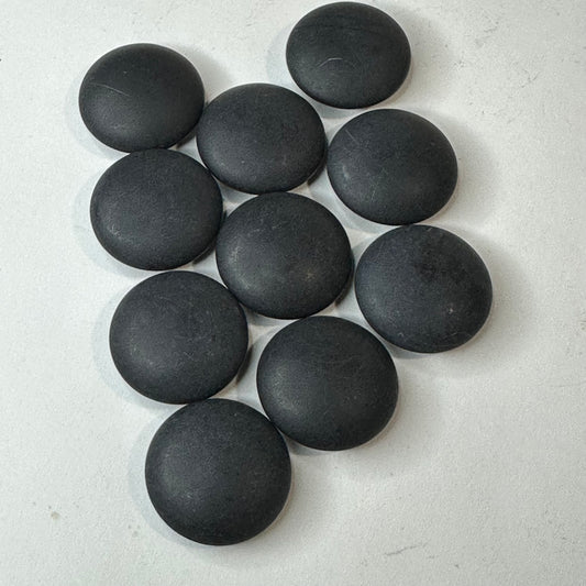 Vintage Japanese Go Game Stones 9mm X10 For Replacement - Black Slate