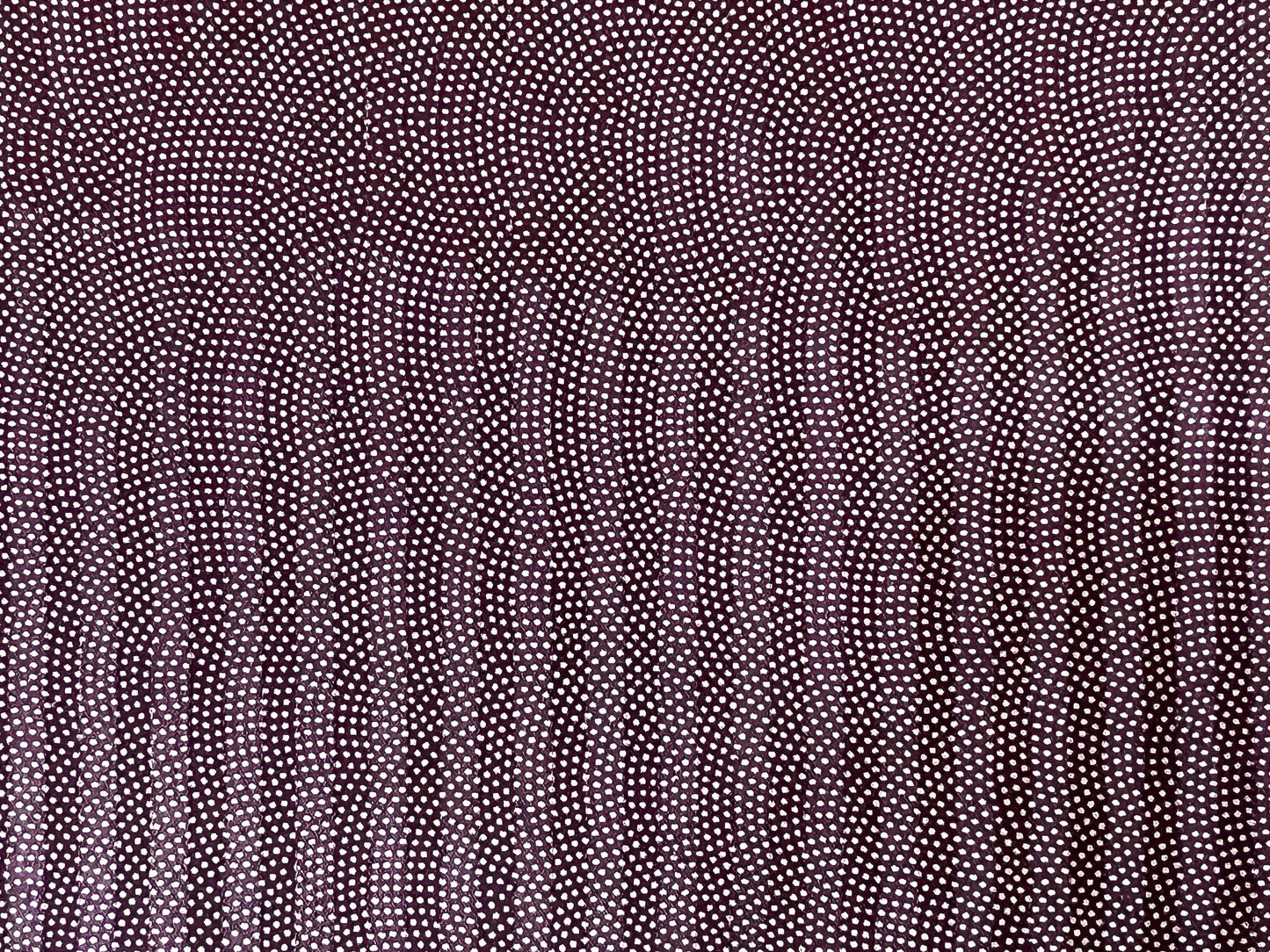 Vintage Japanese Silk Kimono Purple & White Wave Pattern 60"L