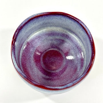 Japanese Handmade Chawan Matcha Tea Bowl Sakura Unofu Cherry Blossom Pink Purple Glaze NEW 5"