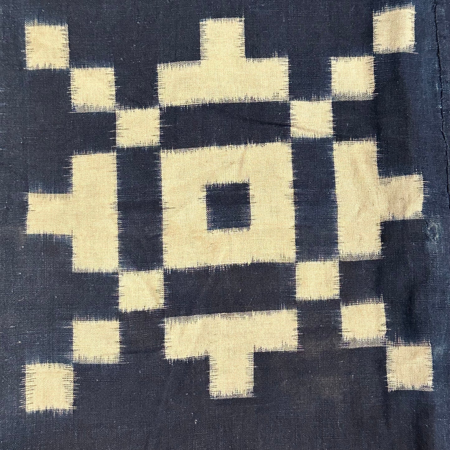 Antique Japanese 19th Century Textile - Kasuri Indigo Ikat 64"x78" #78