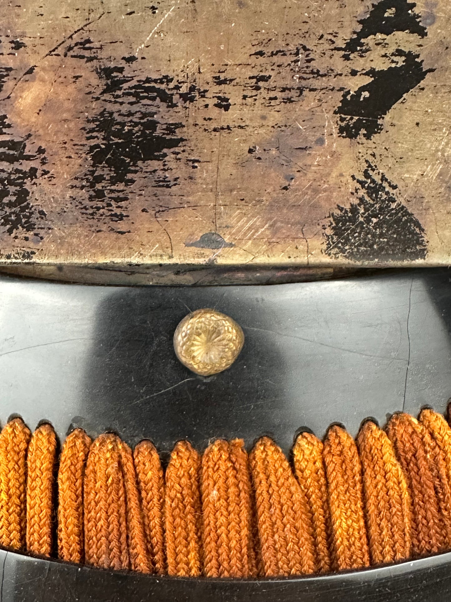 Antique Japanese Kabuto Helmet Bushido Edo Period Ichinotani Kawari Cliff Style LS#112