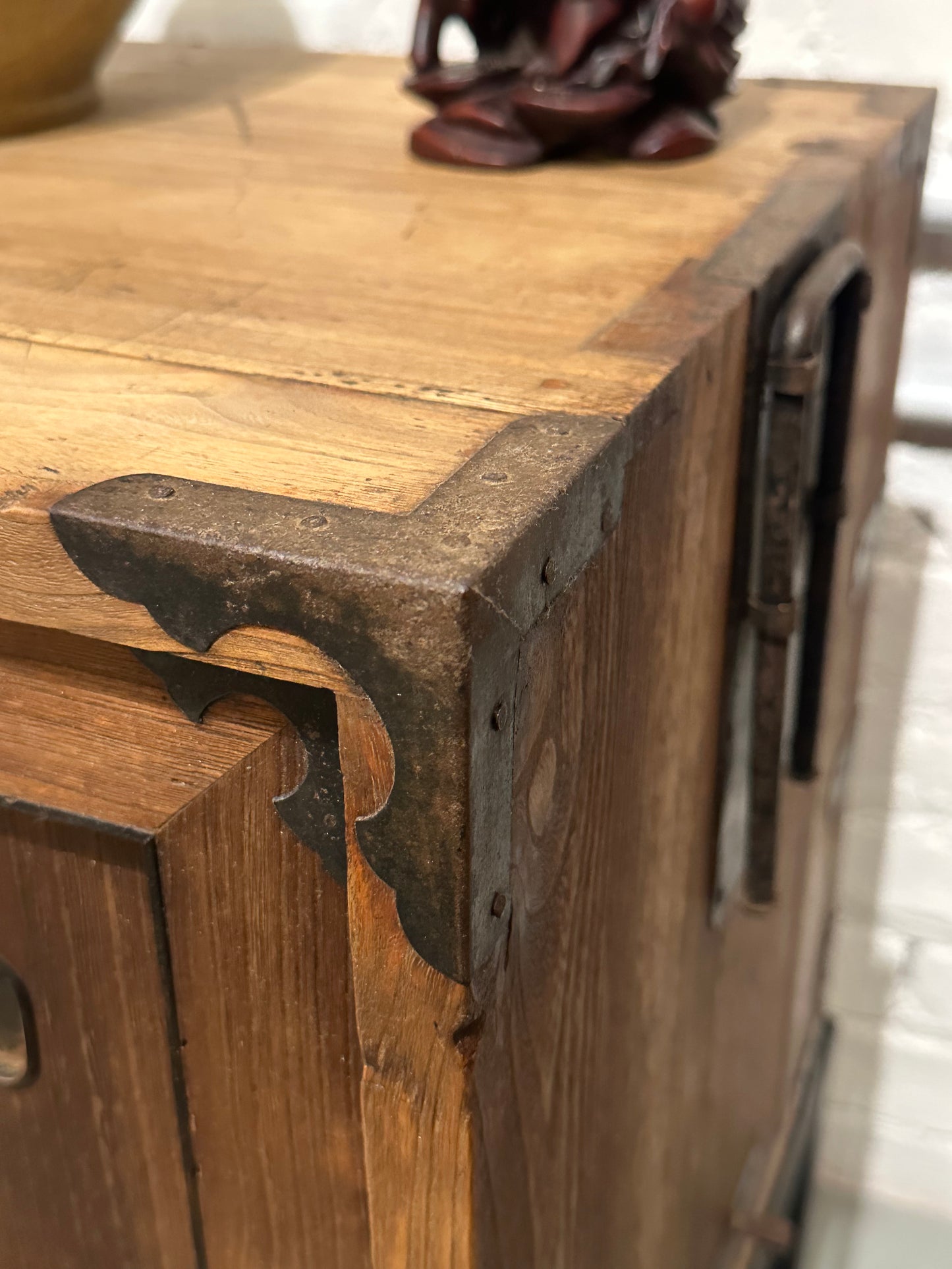 Antique Japanese Tansu Chest Meiji Era c190's Ishodansu Kiri 36" (base not included)