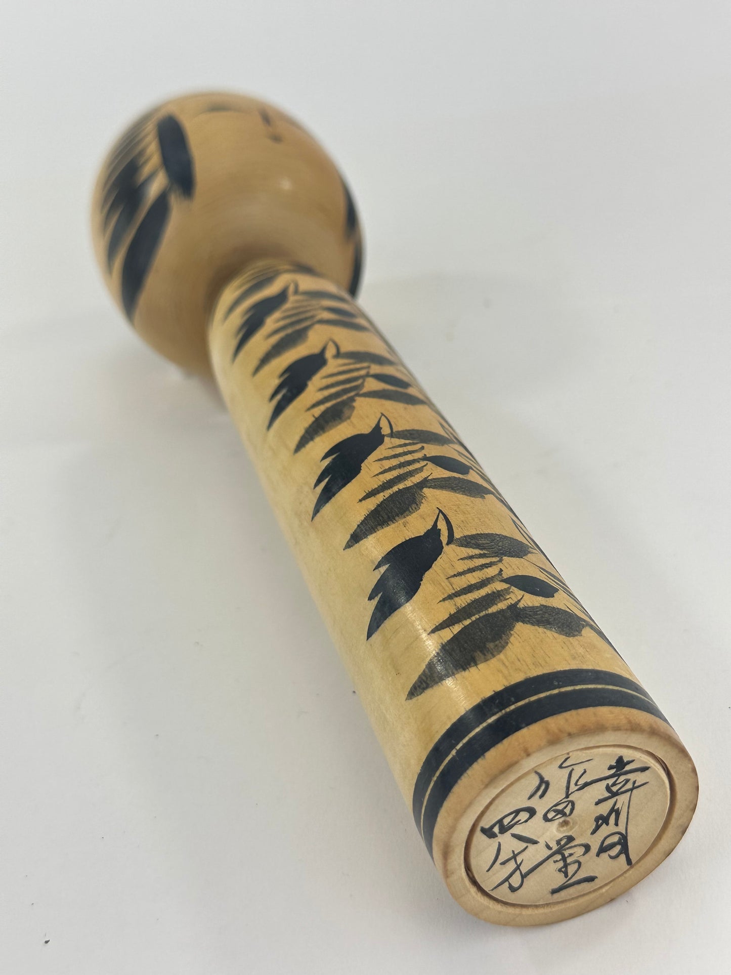 Vintage Japanese Kokeshi Wooden Doll Signed by Maker 12"