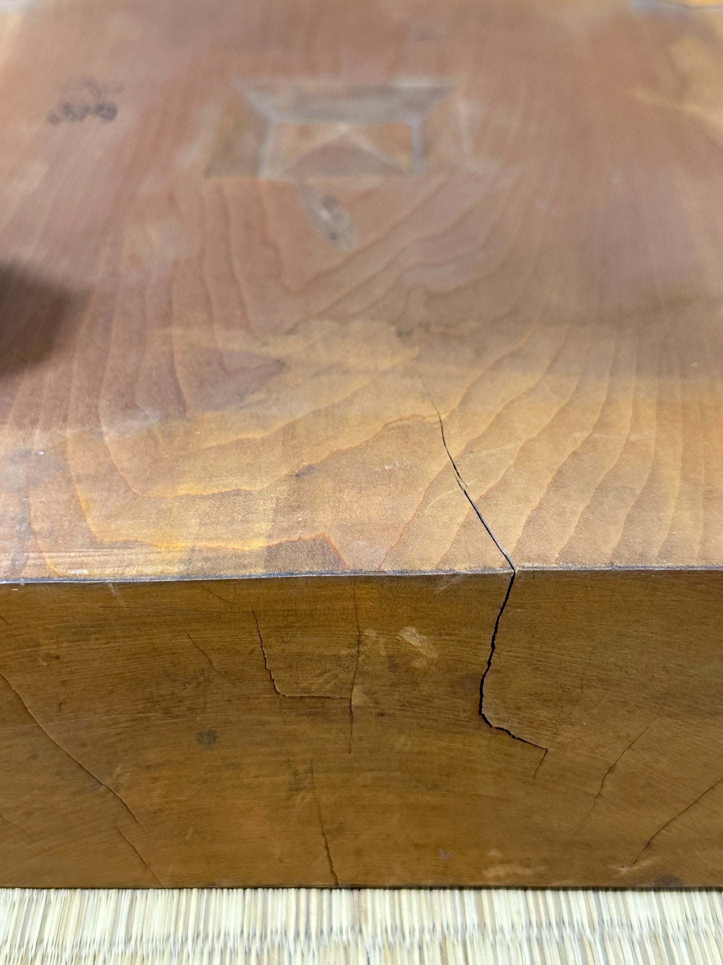 Vintage Japanese Goban 3.5" (9cm) Thick Go Game Board Floor Board H8?