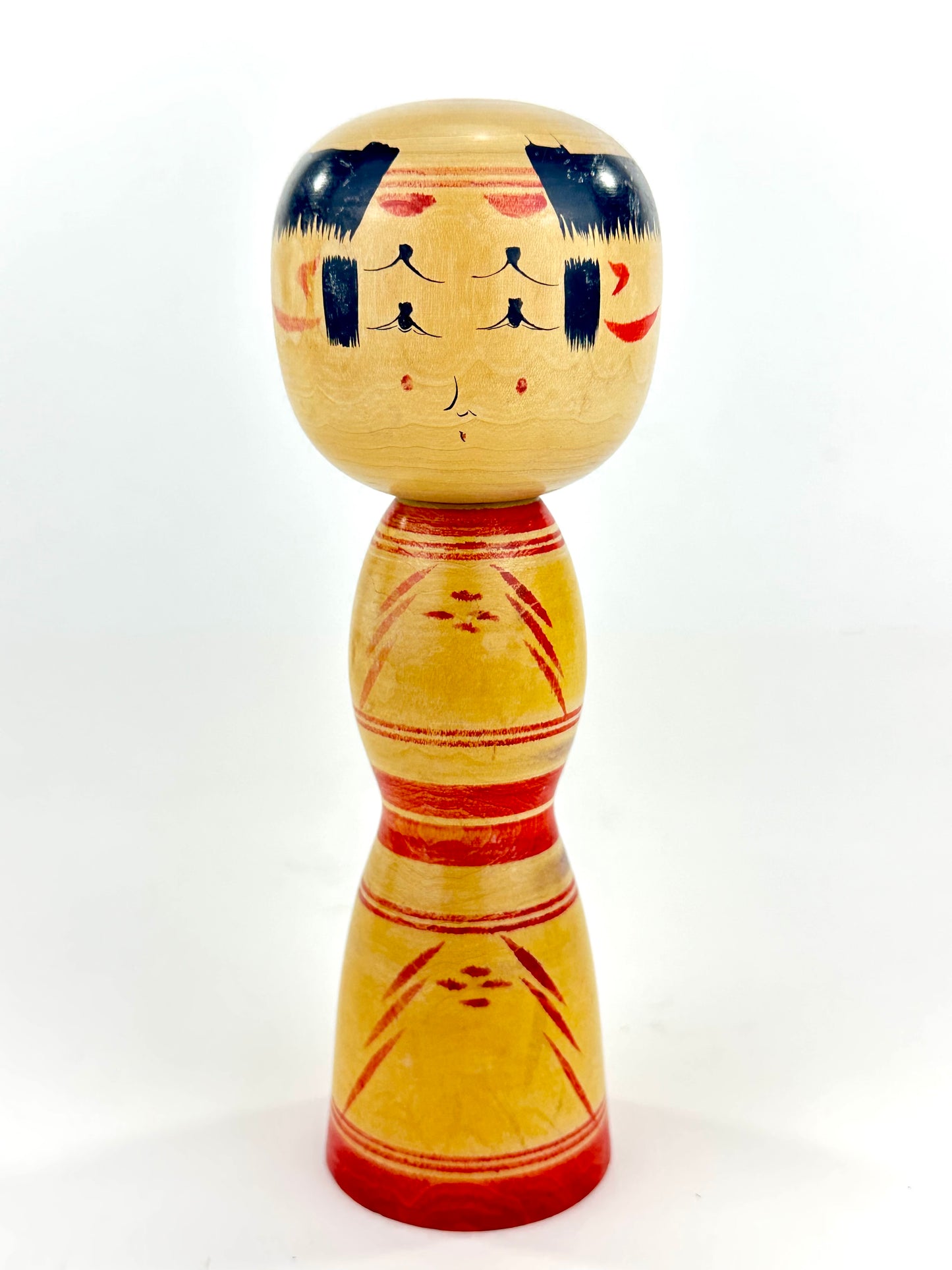 Vintage Japanese Kokeshi Wooden Doll Signed by Maker 7"