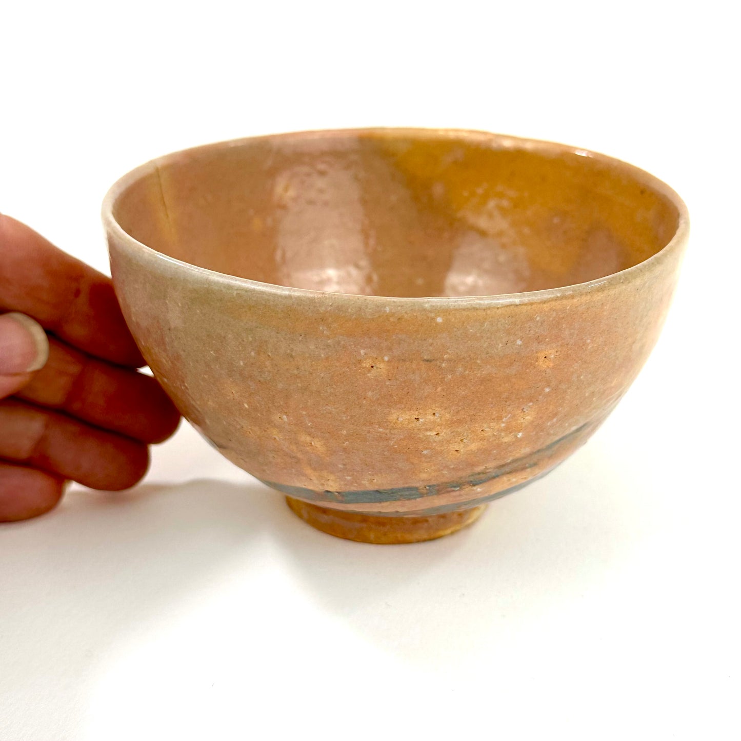 Vintage Japanese Hand Thrown Signed Ceramic Tea Bowl Chawan