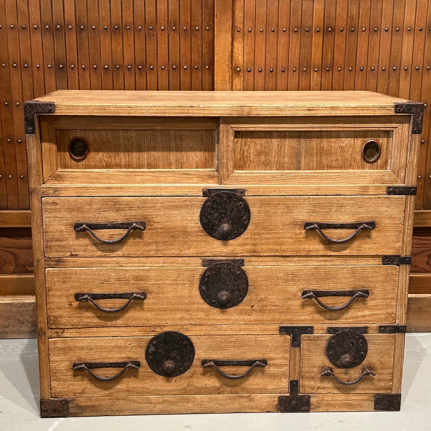 Antique Japanese Meiji Era (c1890’s) Kiri Kodansu Personal Tansu 4 Drawer 25"W