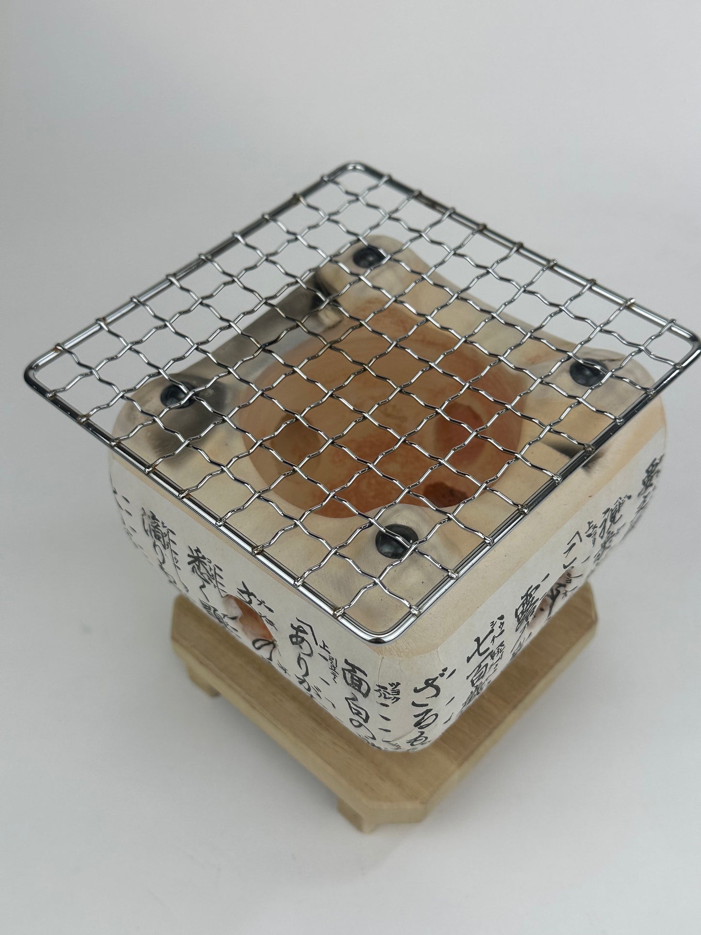Vintage Japanese Mini Tabletop Grill Hibachi Stove BBQ 6"x6"