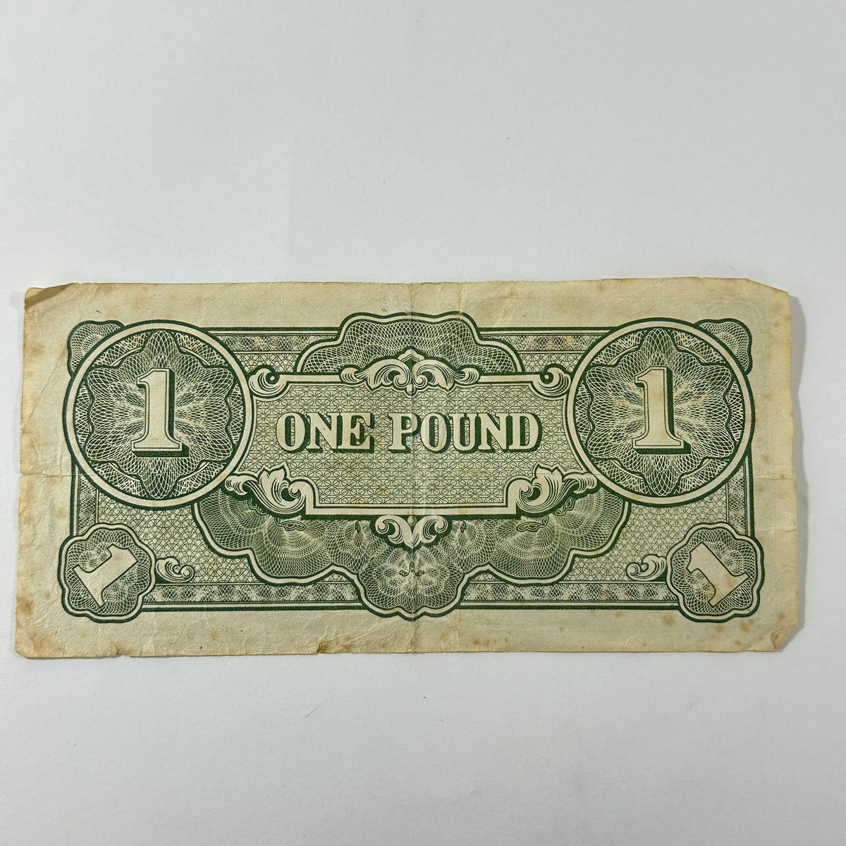 Vintage WWII Japanese Occupation Oceania 1 Pound Banknote OA Block 1942