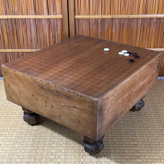 Vintage Japanese Goban 5.5" (14cm) Thick Go Game Board Floor Board D4
