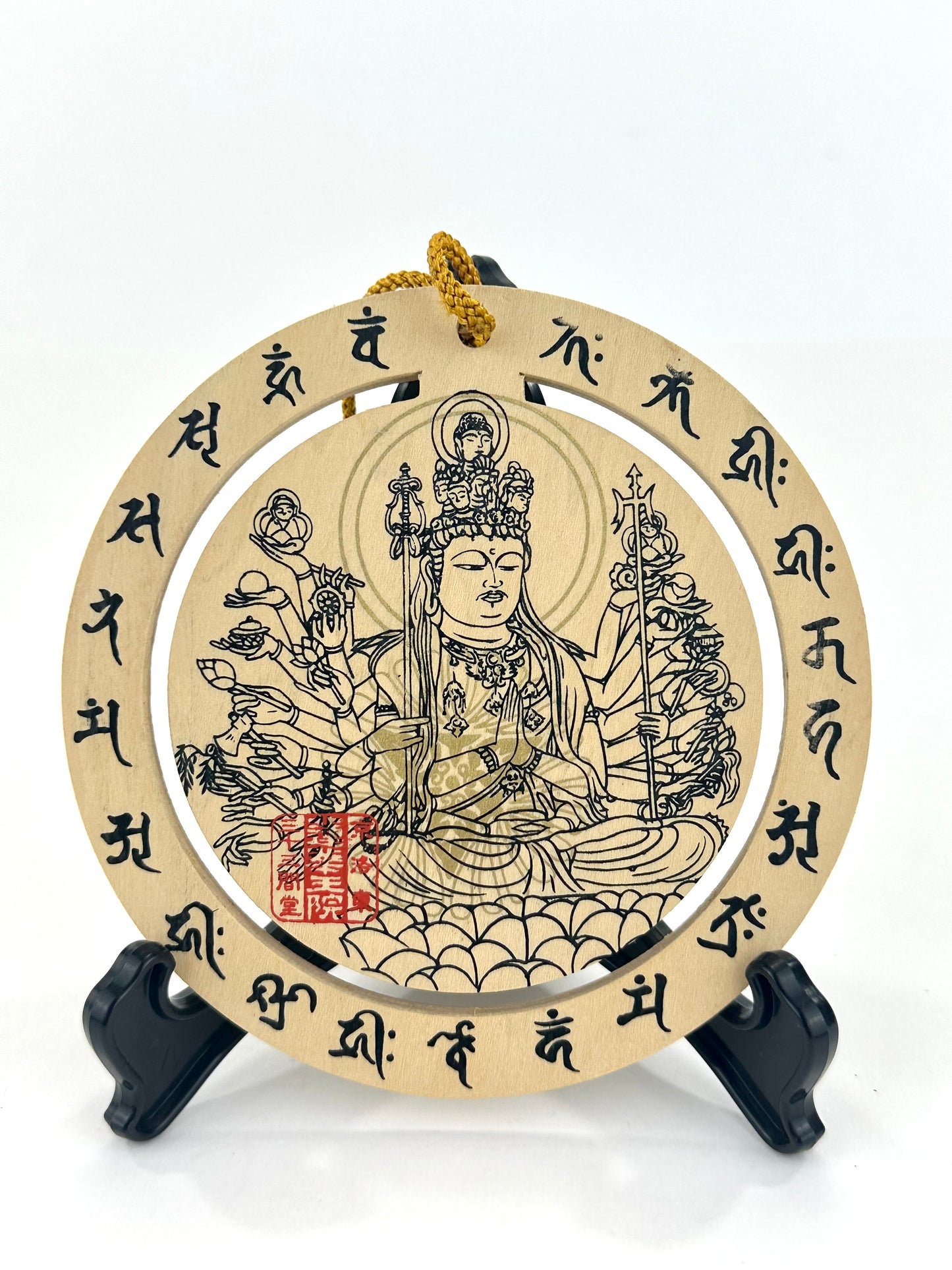 Vintage Japanese Ema Votive Plaque Hand-Painted Wooden Shrine Offering Wishes & Blessings  5"