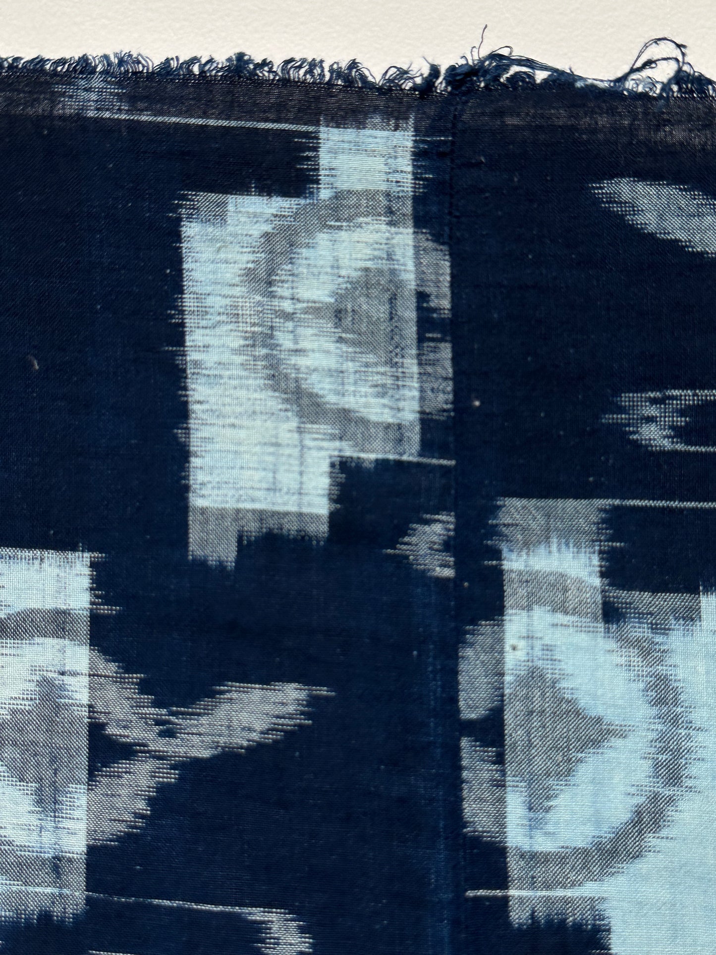 Antique Japanese 19th Century Textile - Kasuri Indigo Ikat 36"x76" #66