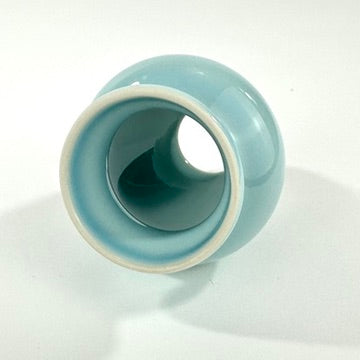 Japanese Style Ceramic Chasen Holder Matcha Whisk Keeper Stand Pale Blue Glaze NEW 3"H