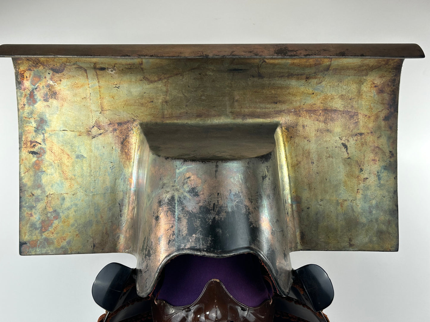 Antique Japanese Kabuto Helmet Bushido Edo Period Ichinotani Kawari Cliff Style LS#112