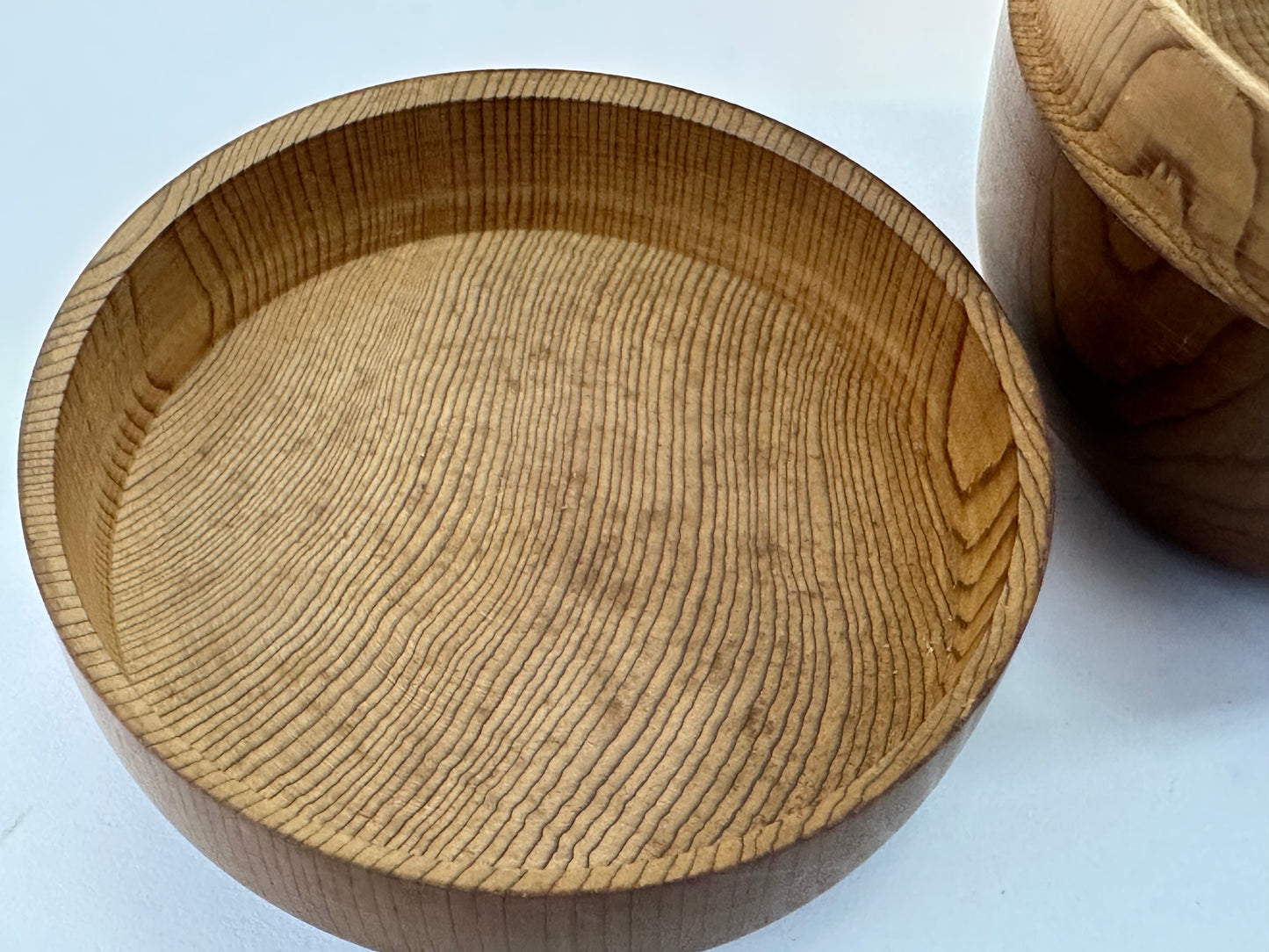 Vintage Japanese Wooden Natsume w/ Fine Natural Wood Grain 3"