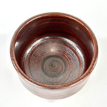 Japanese Chawan Matcha Tea Bowl Iron Red Rust Grey Blue Ash Streak Glaze NEW 5"