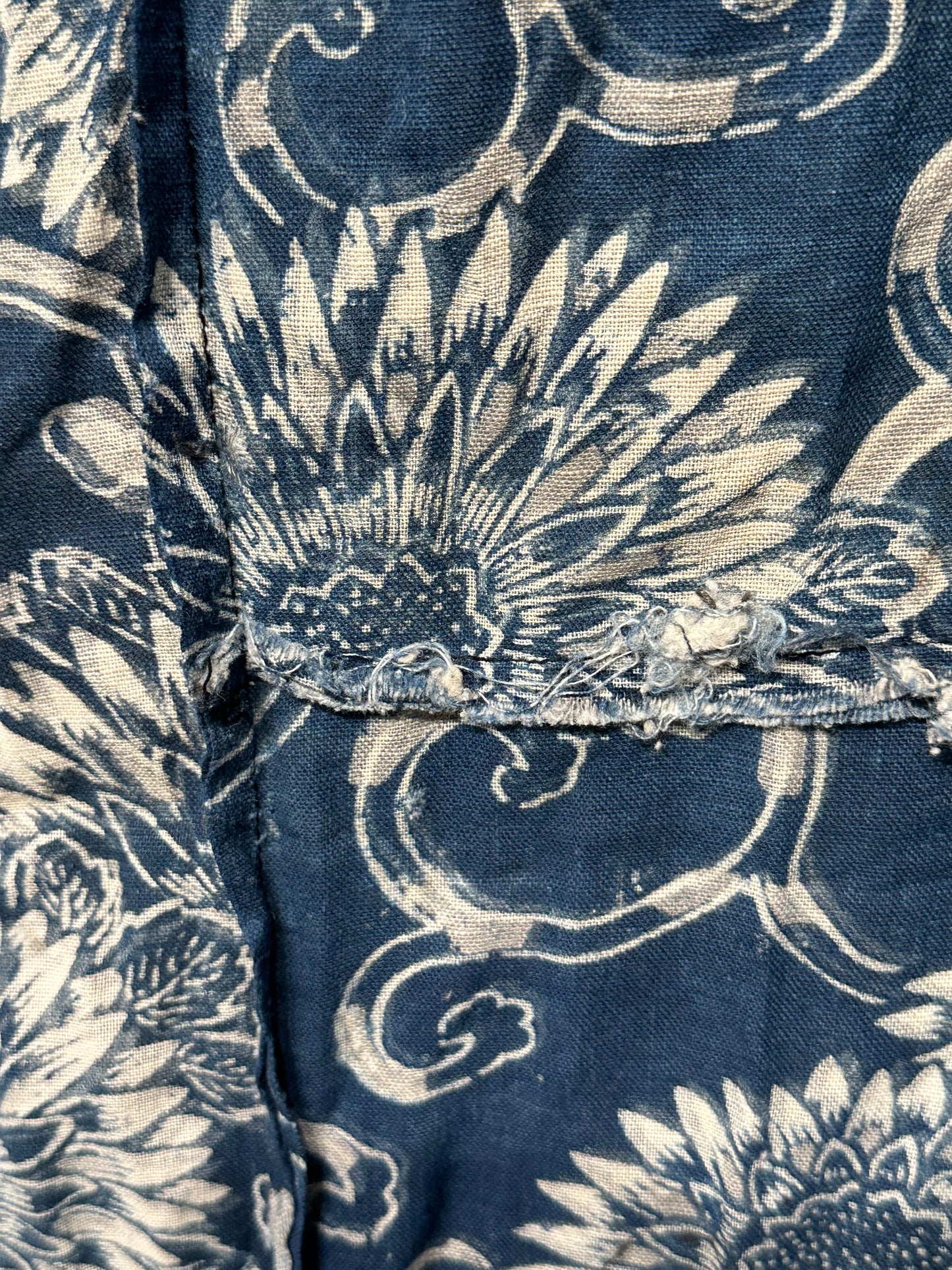 Antique Japanese 19th Century Textile - Katazome Indigo  38"x72" #70