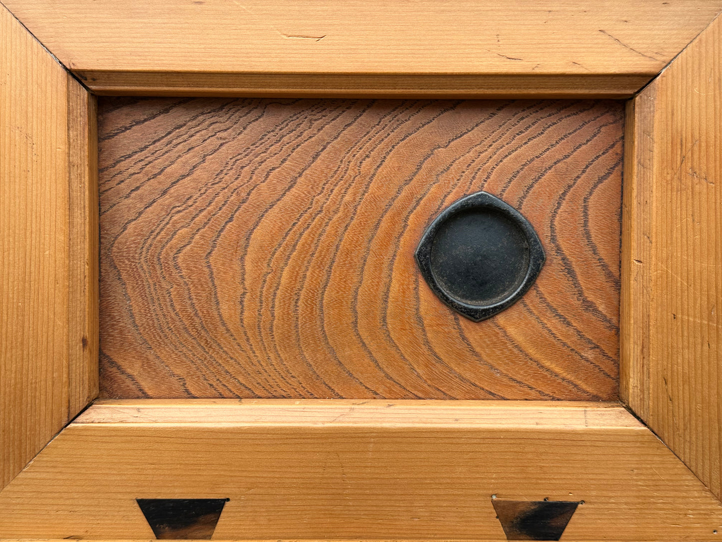 Antique Japanese Meiji Era c1890's Hinoki Mizuya Tansu Kitchen Cabinet 46"W