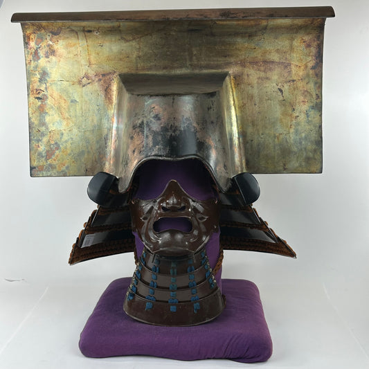 Antique Japanese Kabuto Helmet Bushido Edo Period Ichinotani Kawari Cliff Style LS#112