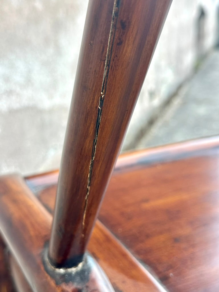 Antique Chinese Elm Yoke Back Official's Hat Chair Guanmaoyi Late Qing Dynasty 38"H LS#139