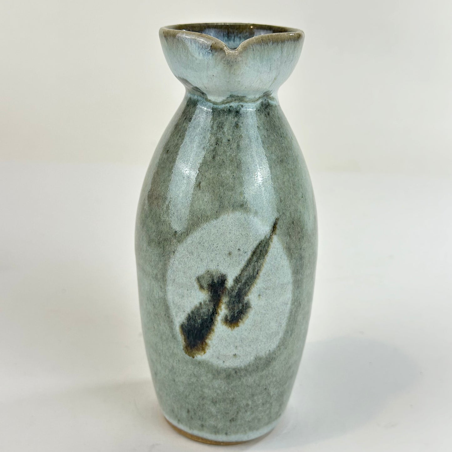 Vintage Japanese Sake Bottle Tokkuri Drip Glaze