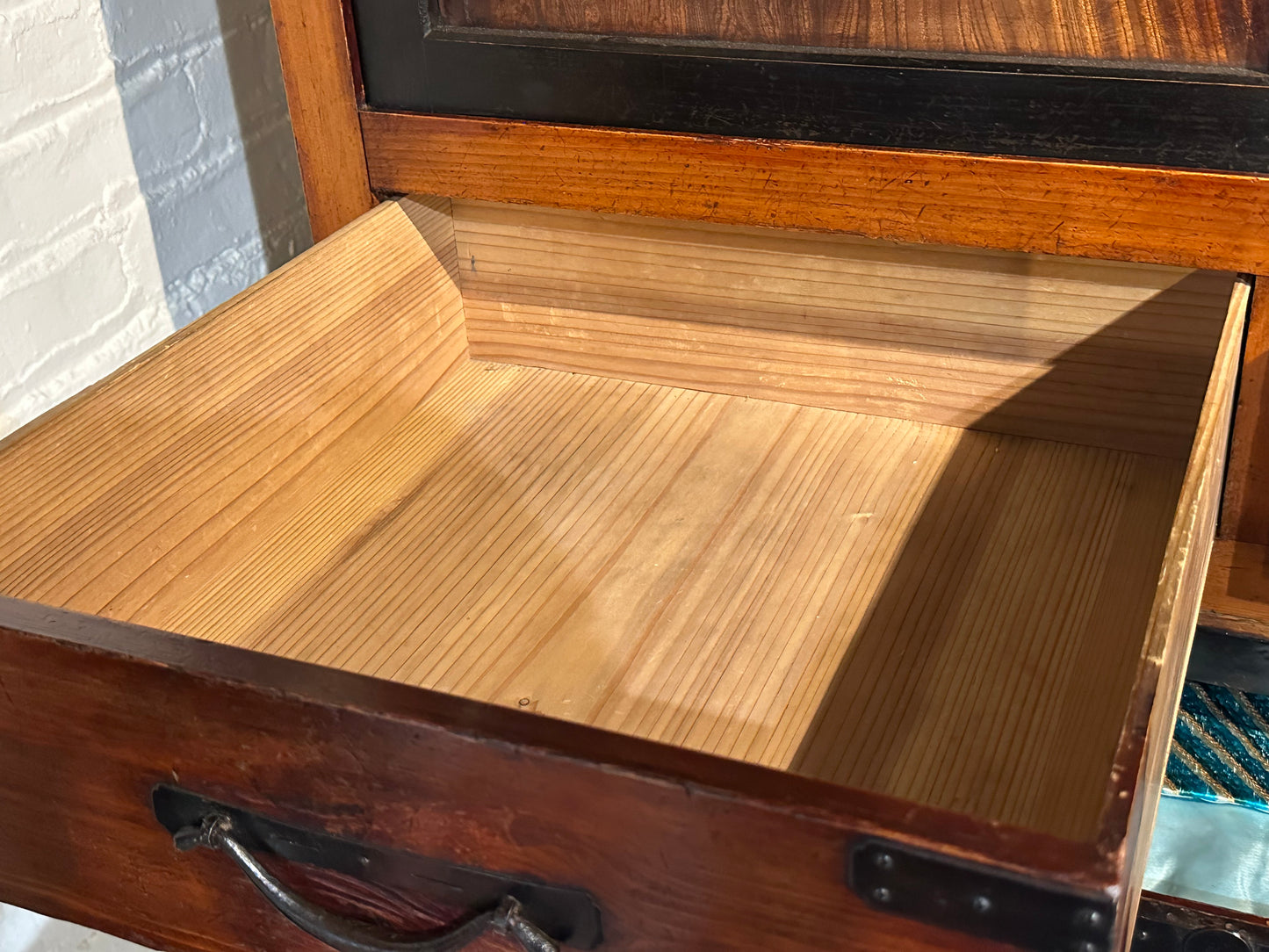 Antique Japanese Meiji Period Chobadansu Merchant Tansu Chest 38"W LS#127