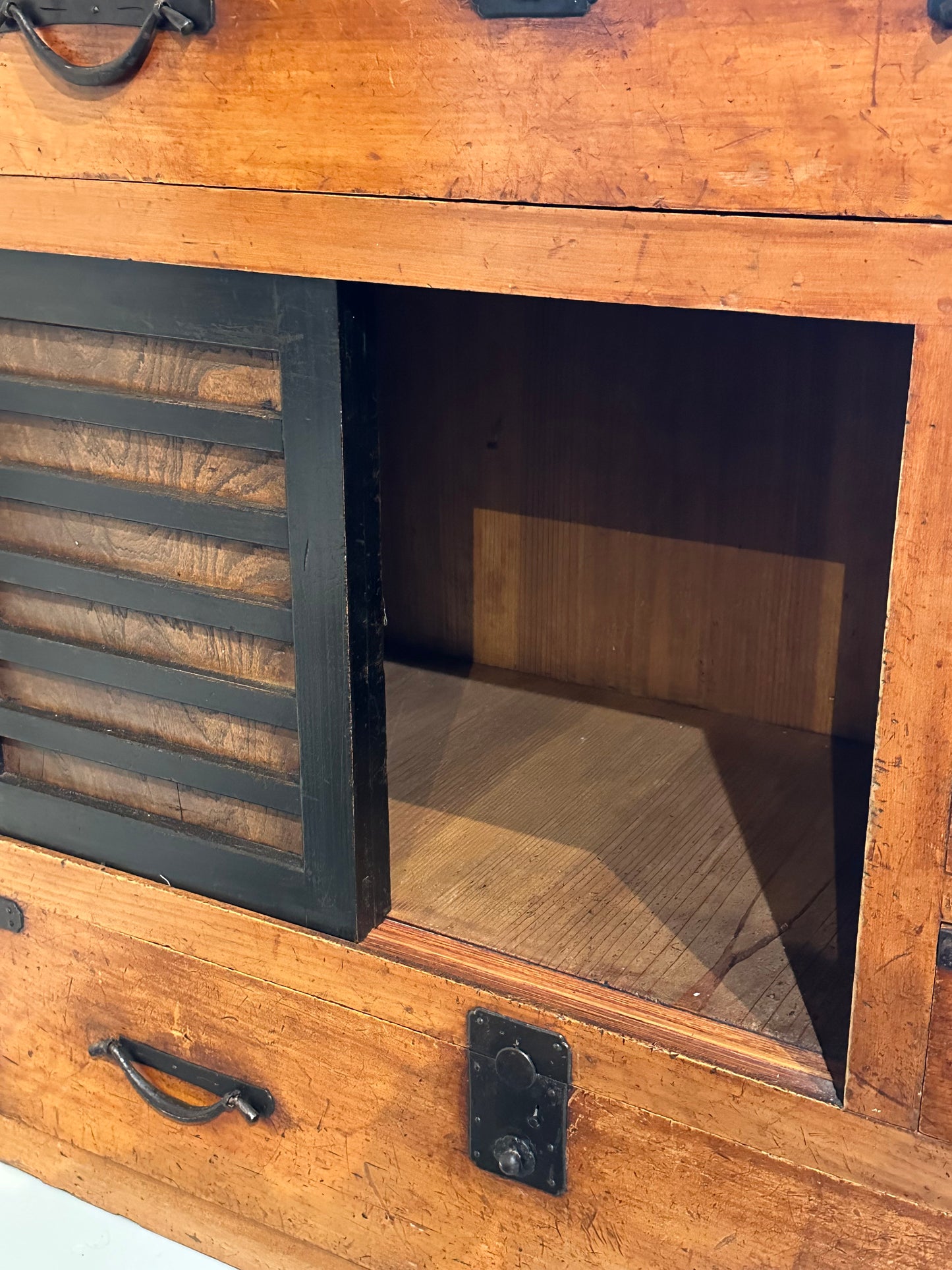 Antique Japanese Meiji Period Chobadansu Merchant Tansu Chest 38"W LS#127