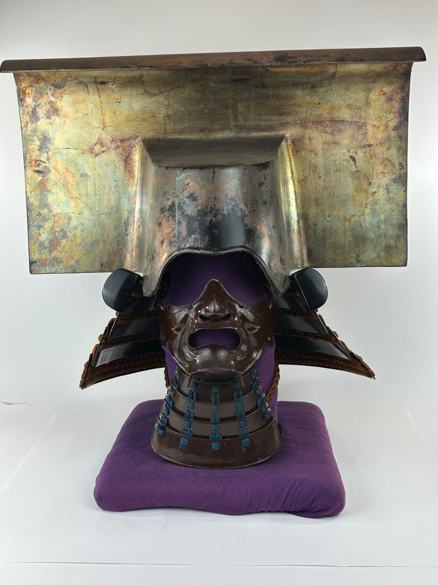 Antique Japanese Kabuto Helmet Bushido Edo Period Ichinotani Kawari Cliff Style LS#112