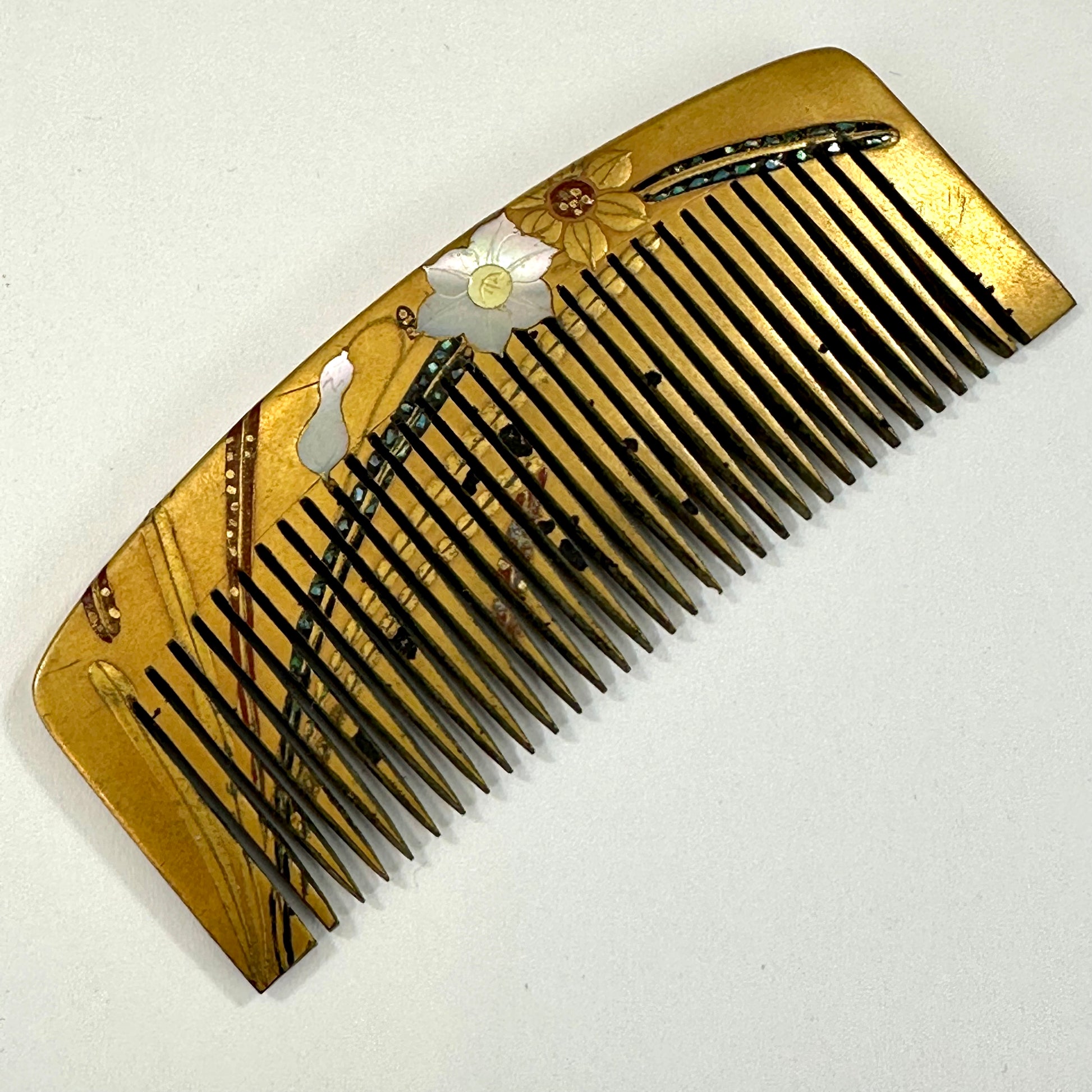 Japan Traditional Comb Kushi Kanzashi Lacquer hair accessory Maki-e wooden #97 Japan Traditional Comb Kushi Kanzashi Lacquer hair accessory Maki-e wooden #97