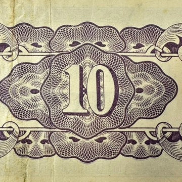 Antique WWII Japanese Occupation Dutch East Indies 10 Cent Banknote Indonesia 1942