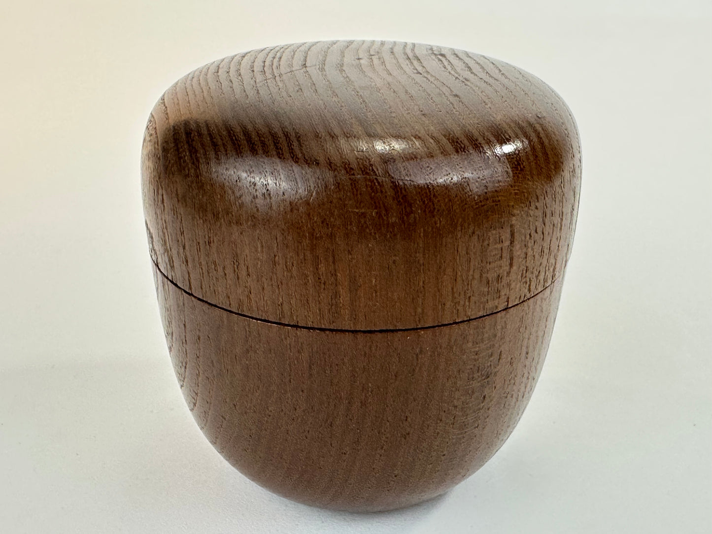 Vintage Japanese Wooden Tea Ceremony Natsume Usuki w/ Natural Wood Grain