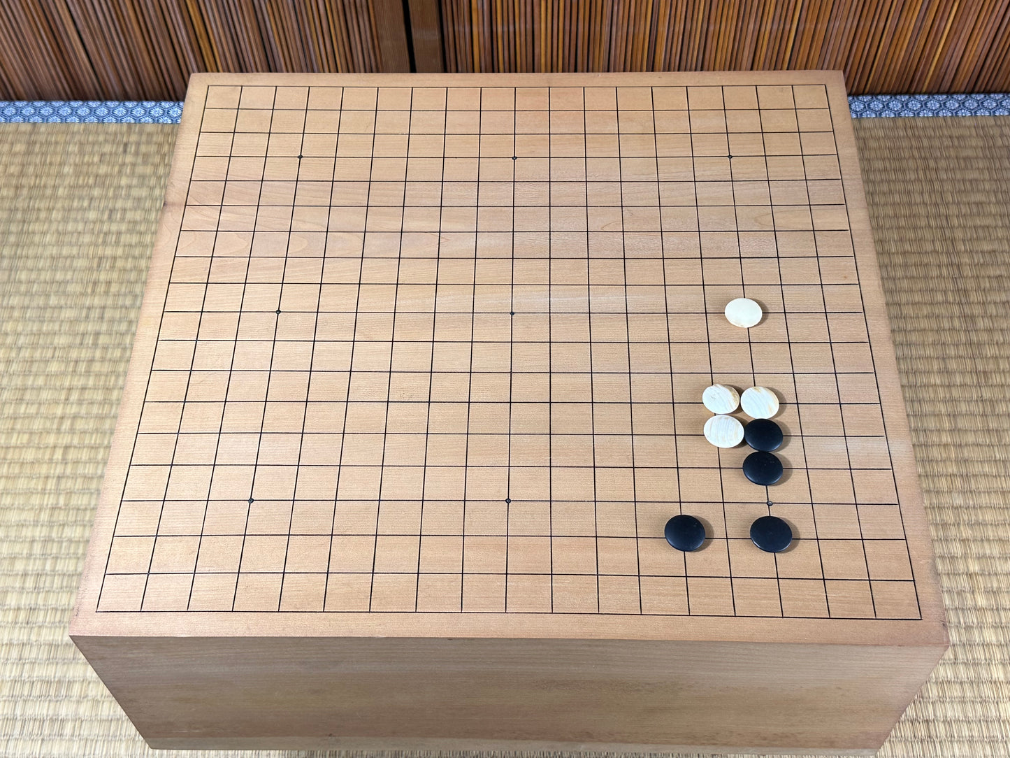 Vintage Japanese Goban 7" (17.5cm) Thick Go Game Board Floor Board A1
