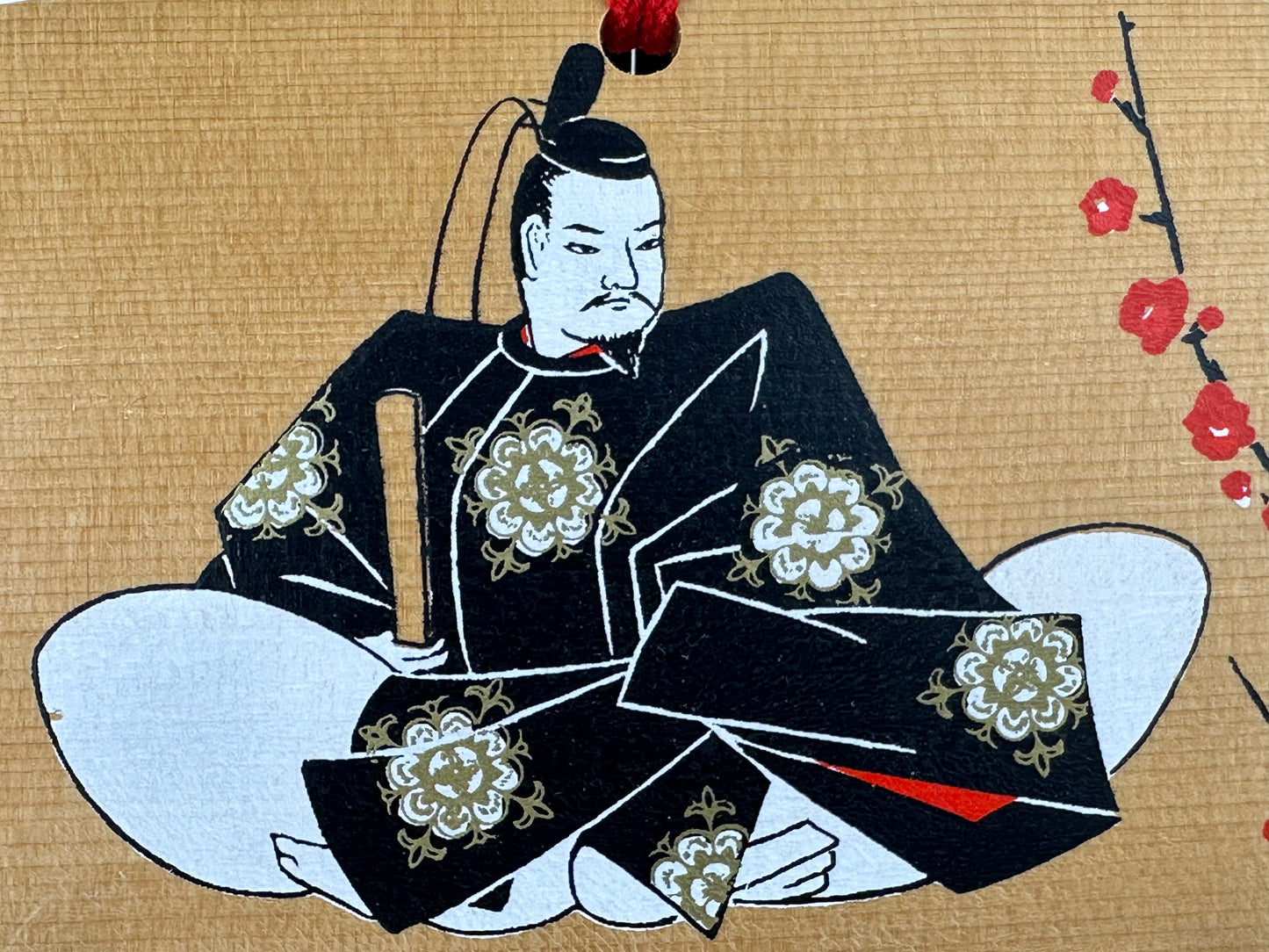 Vintage Japanese Ema Votive Plaque Hand-Painted Wooden Shrine Offering Wishes & Blessings 6"