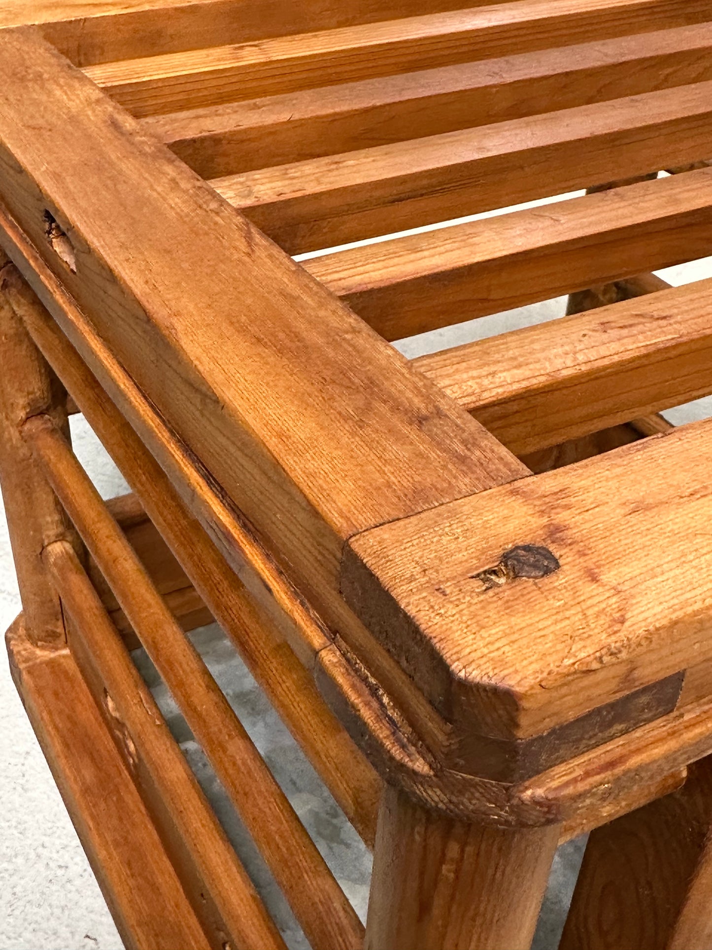 Antique Japanese Early Showa Period Sugi Wood Kotatsu Table 18"