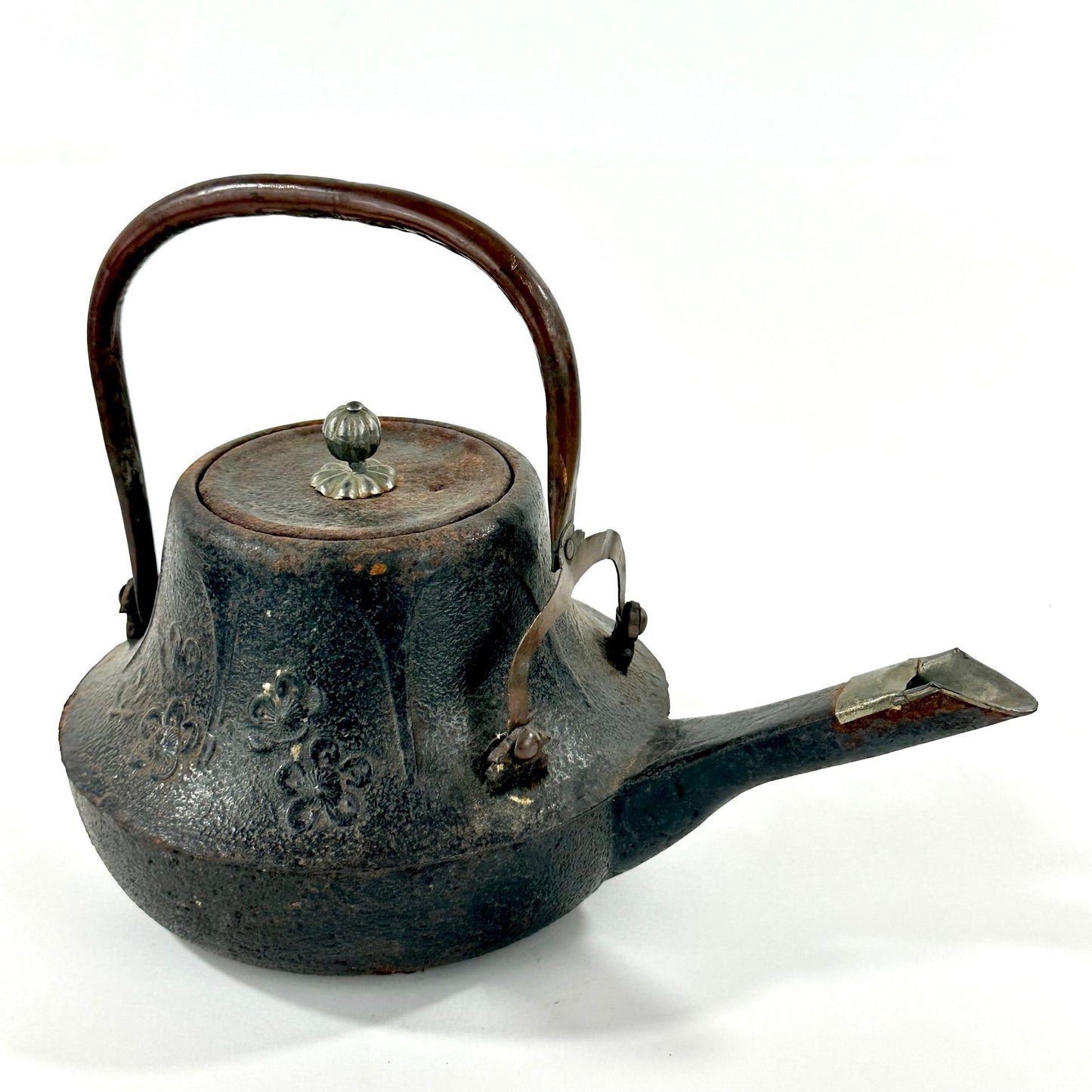 Vintage Japanese Cast Iron Sake Pouring Kettle Chōshi