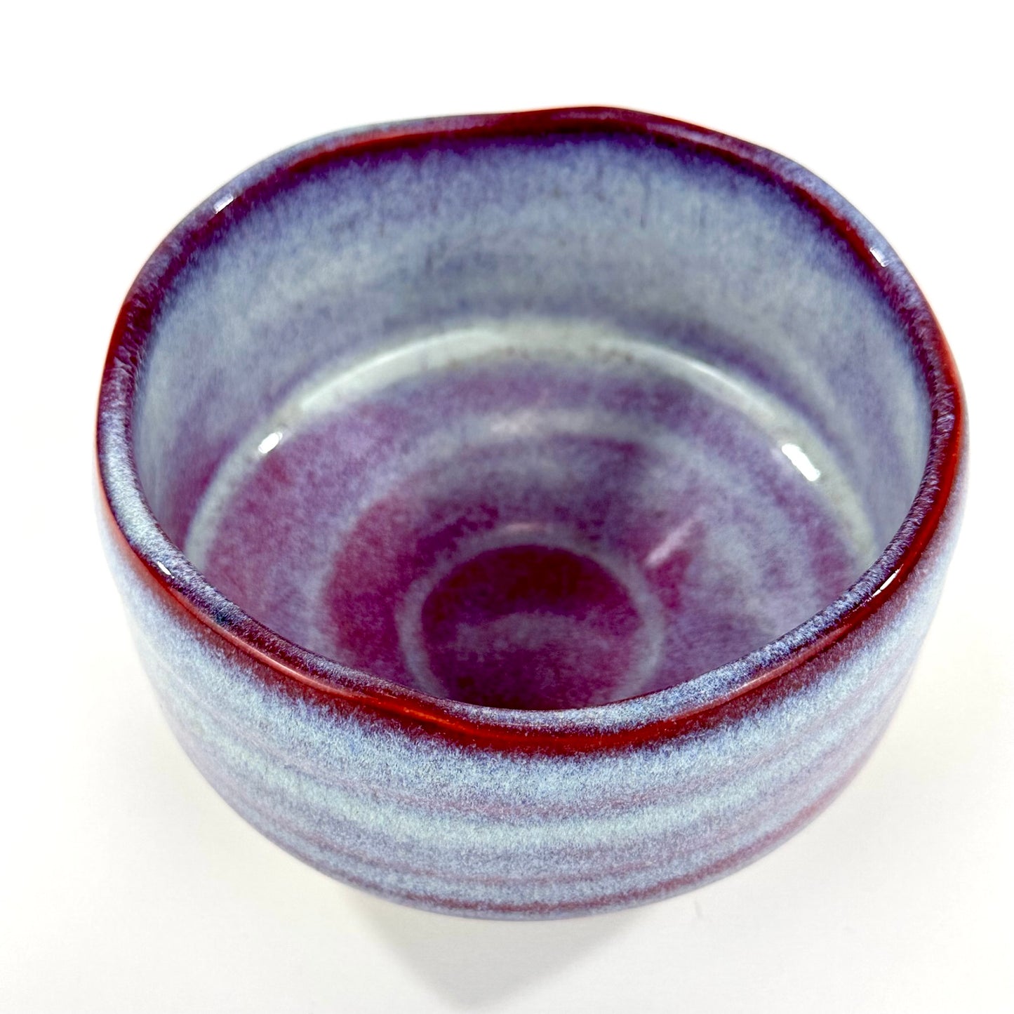 Japanese Handmade Chawan Matcha Tea Bowl Sakura Unofu Cherry Blossom Pink Purple Glaze NEW 5"