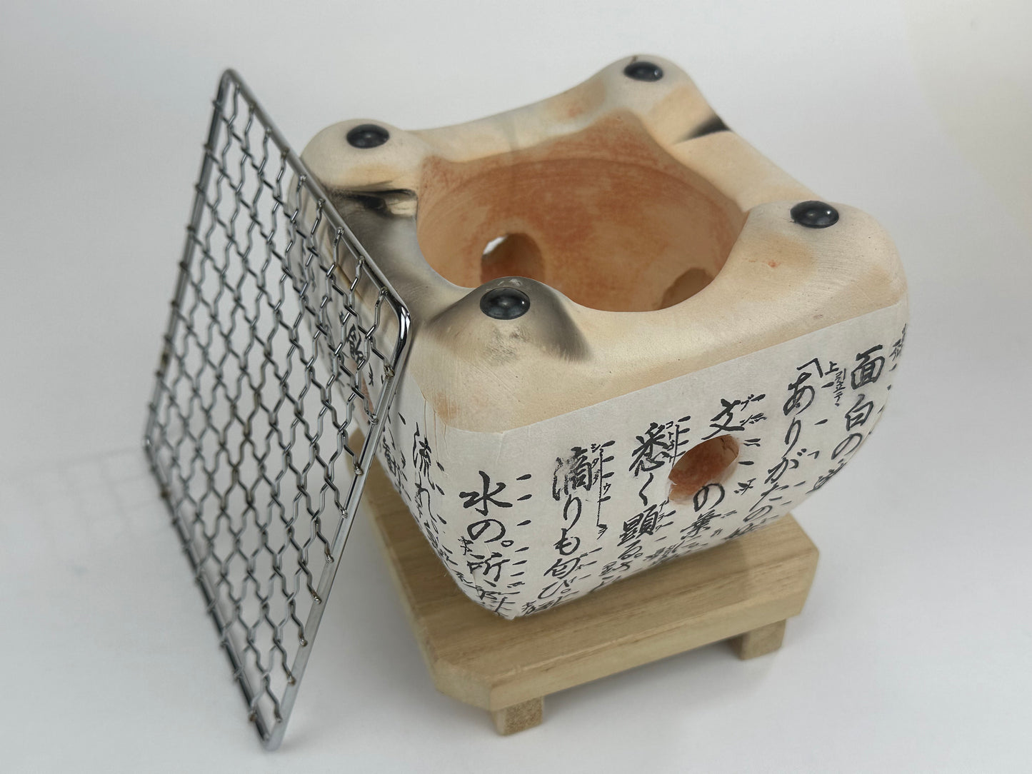 Vintage Japanese Mini Tabletop Grill Hibachi Stove BBQ 6"x6"