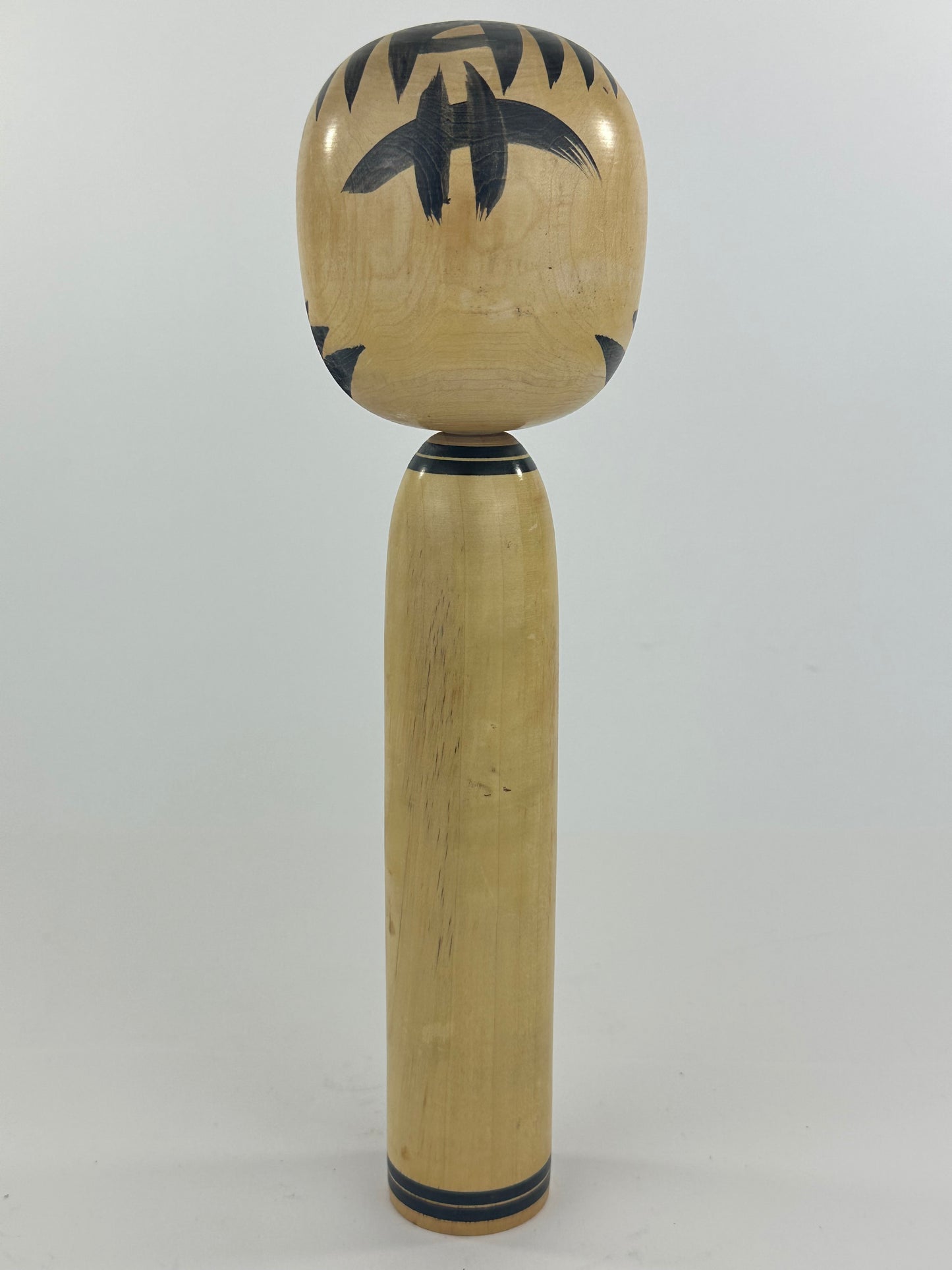 Vintage Japanese Kokeshi Wooden Doll Signed by Maker 12"