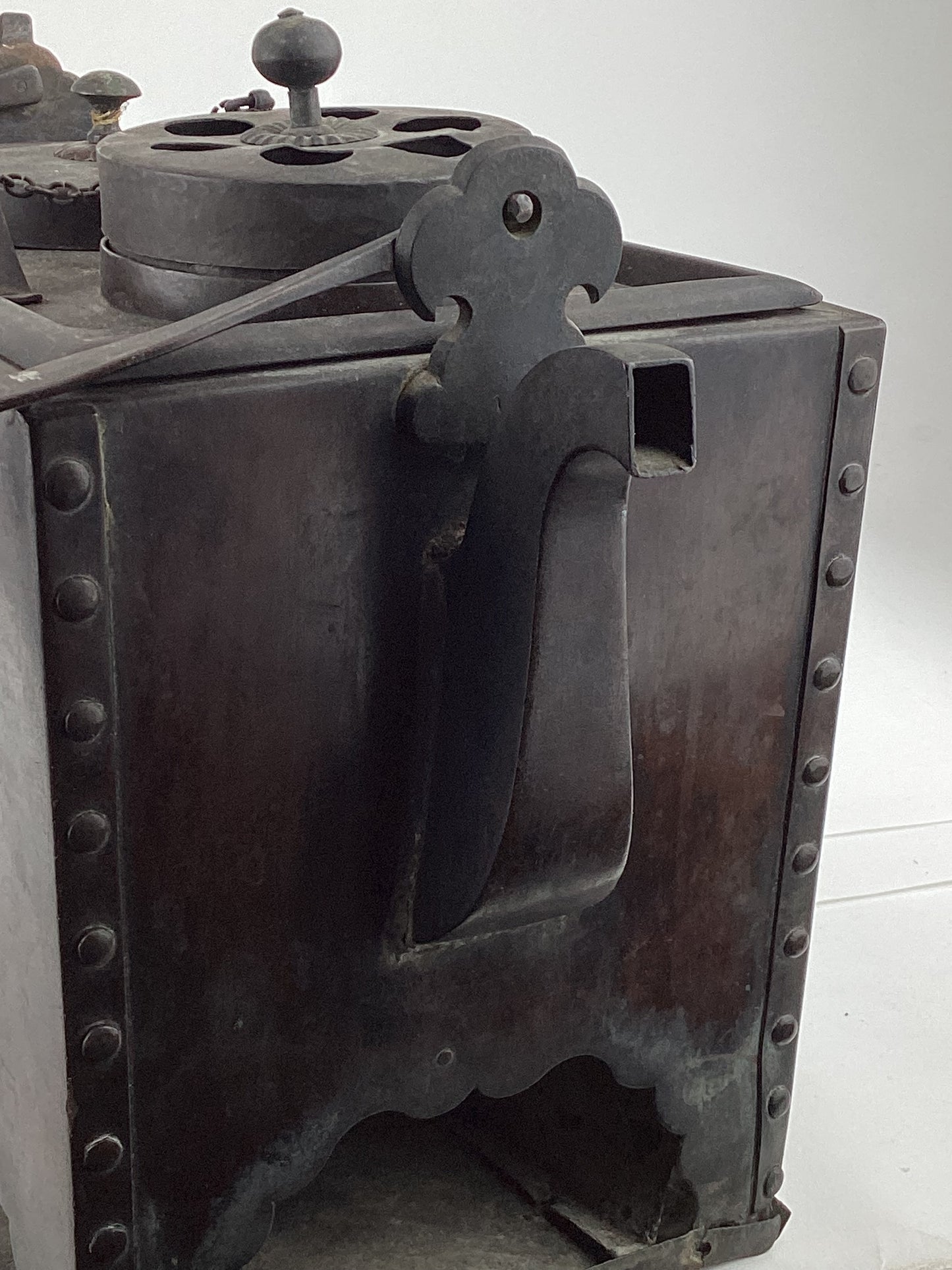 Antique Japanese Charcoalheated Copper Sake Bottle Warmer