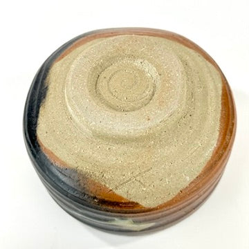 Japanese Mino Ware Chawan Matcha Tea Bowl Iron Brown Black Ash Green Drip Glaze NEW 5"
