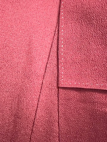 Vintage Japanese Silk Brocade Kimono Woven Kiku Chrysanthemum Burgundy Showa